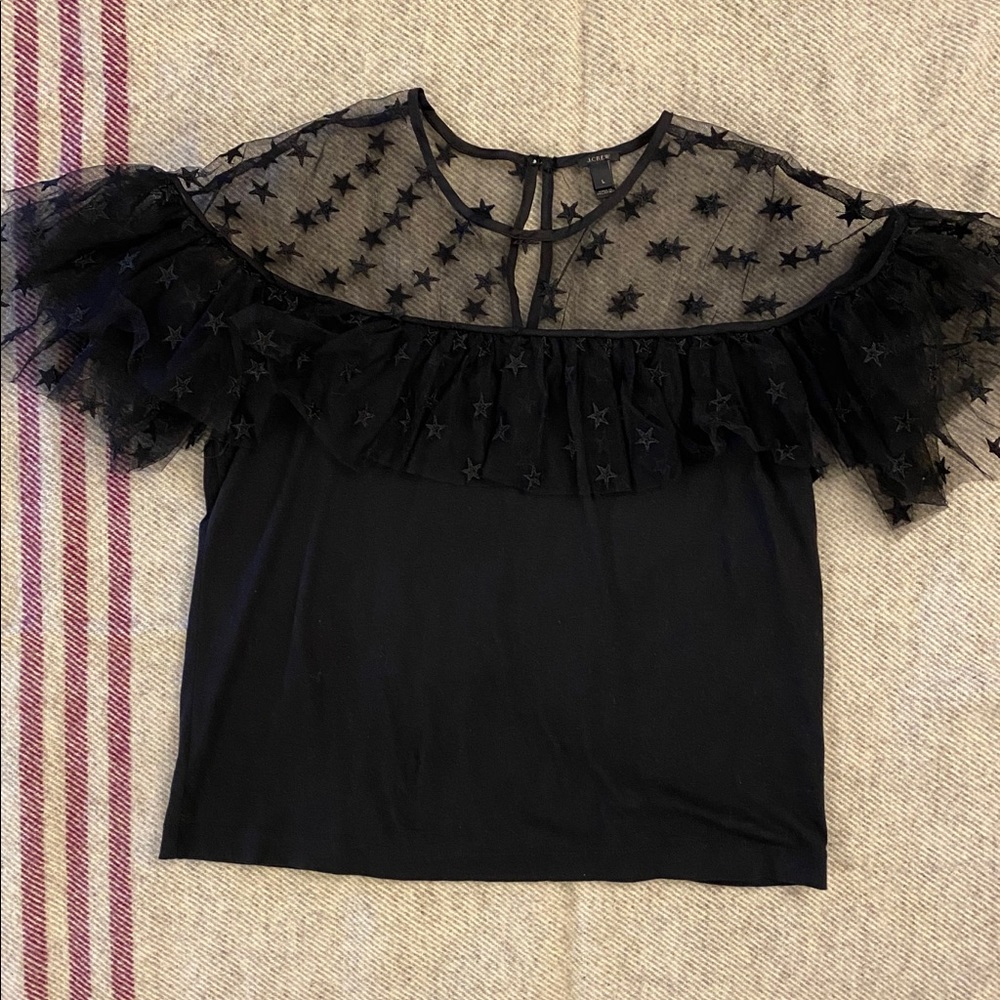 J.Crew sheer star blouse